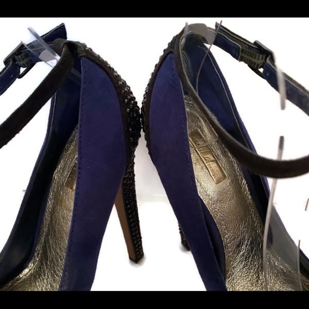 Wild Pair Platform Ankle Rhinestone Heels 6.5 - Picture 3 of 6